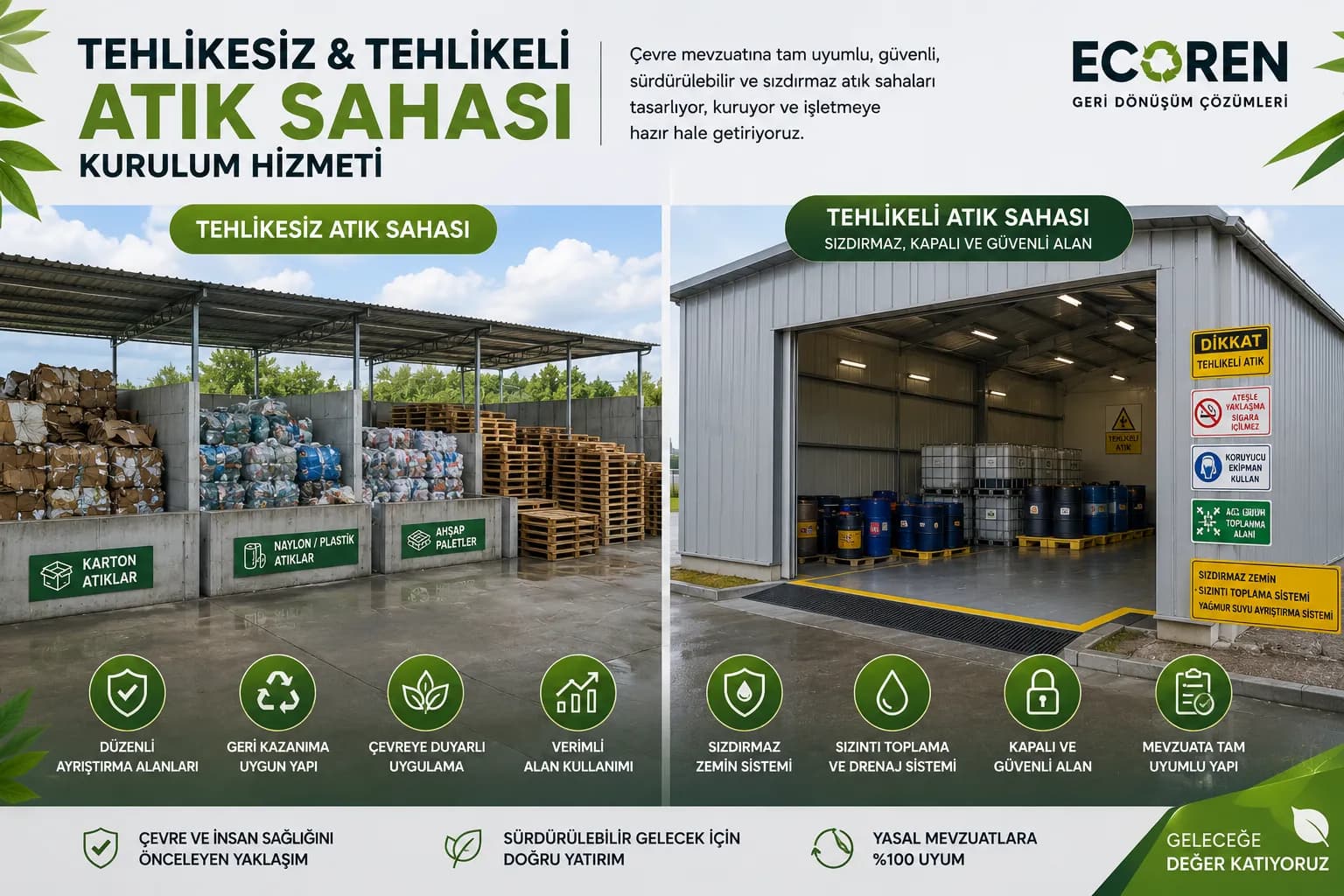 Tehlikeli ve Tehlikesiz Atık Sahası Kurulum Hizmeti
