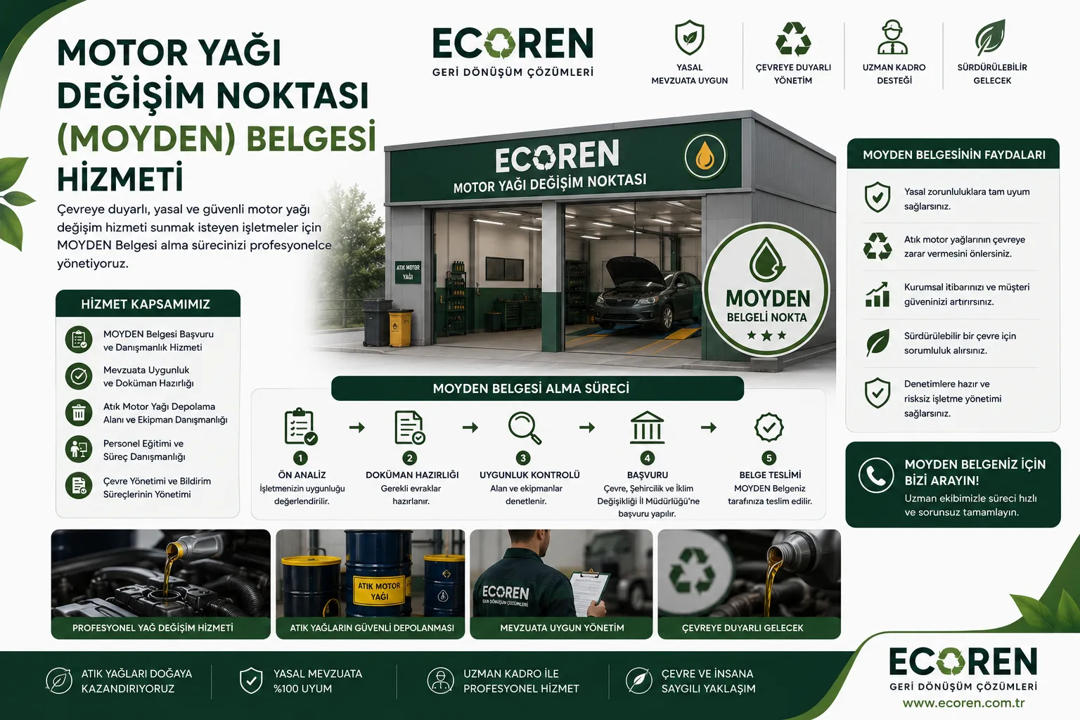Motor Yağı Değişim Noktası(MOYDEN) Belgesi Hizmeti 3